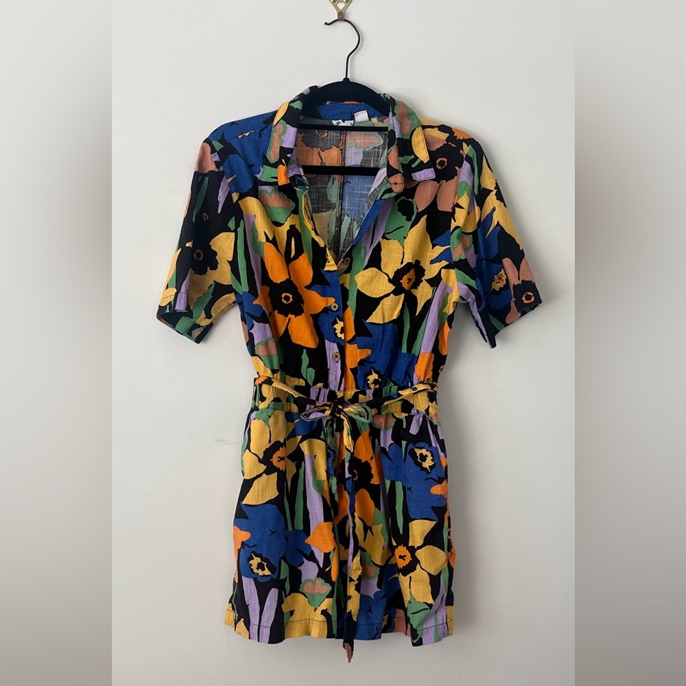 Roxy Multicolor Floral Romper - image 1